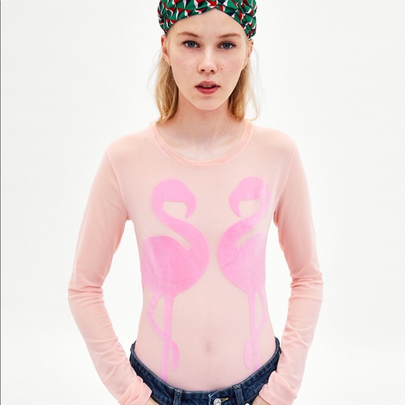 Zara Flamingo Bodysuit - Picture 2 of 9